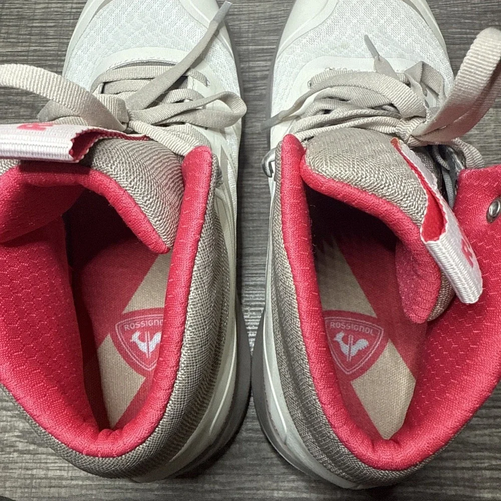 Rossignol Womens Hiking Shoes 6.5 White Gray Pink Trail Outdoor Sneakers